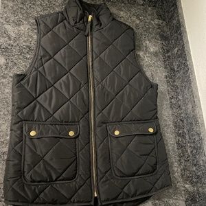 Black Quilted Vest